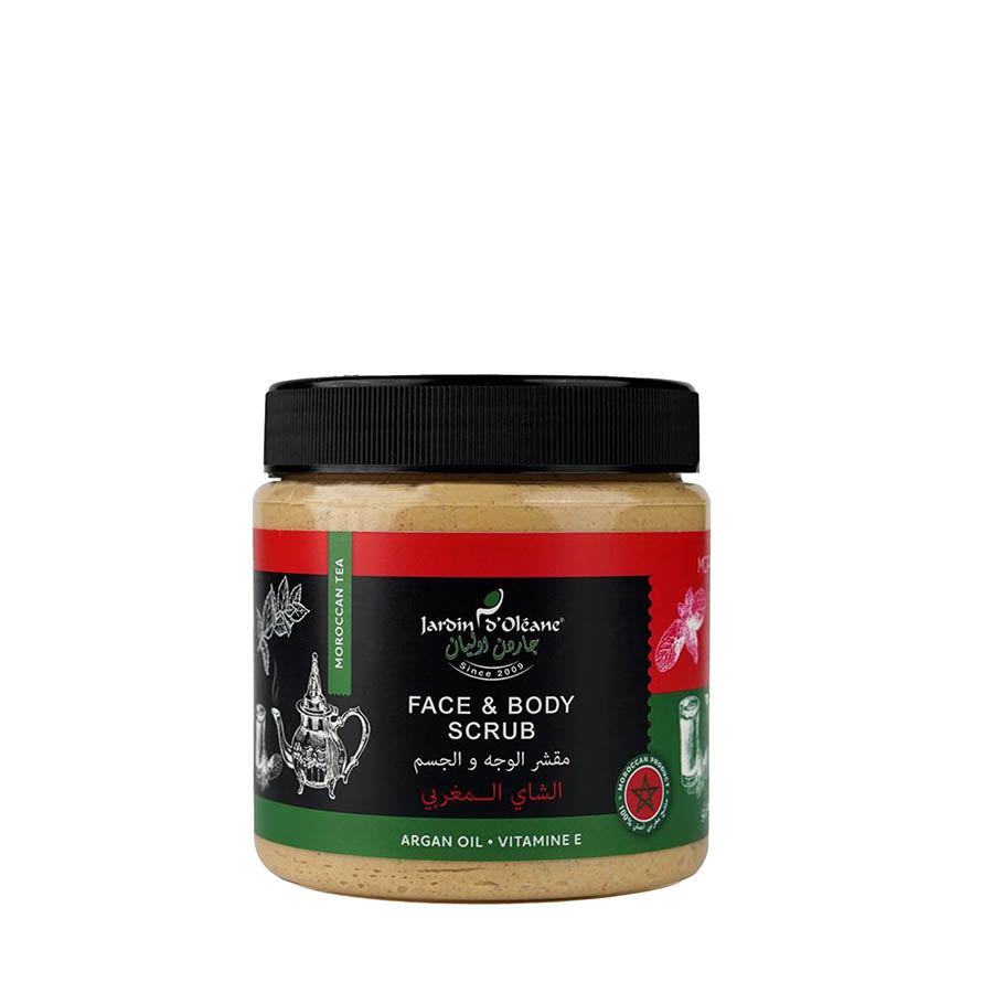 Moroccan Tea Face & Body Scrub with Argain Oil and Vitamin E 500ml