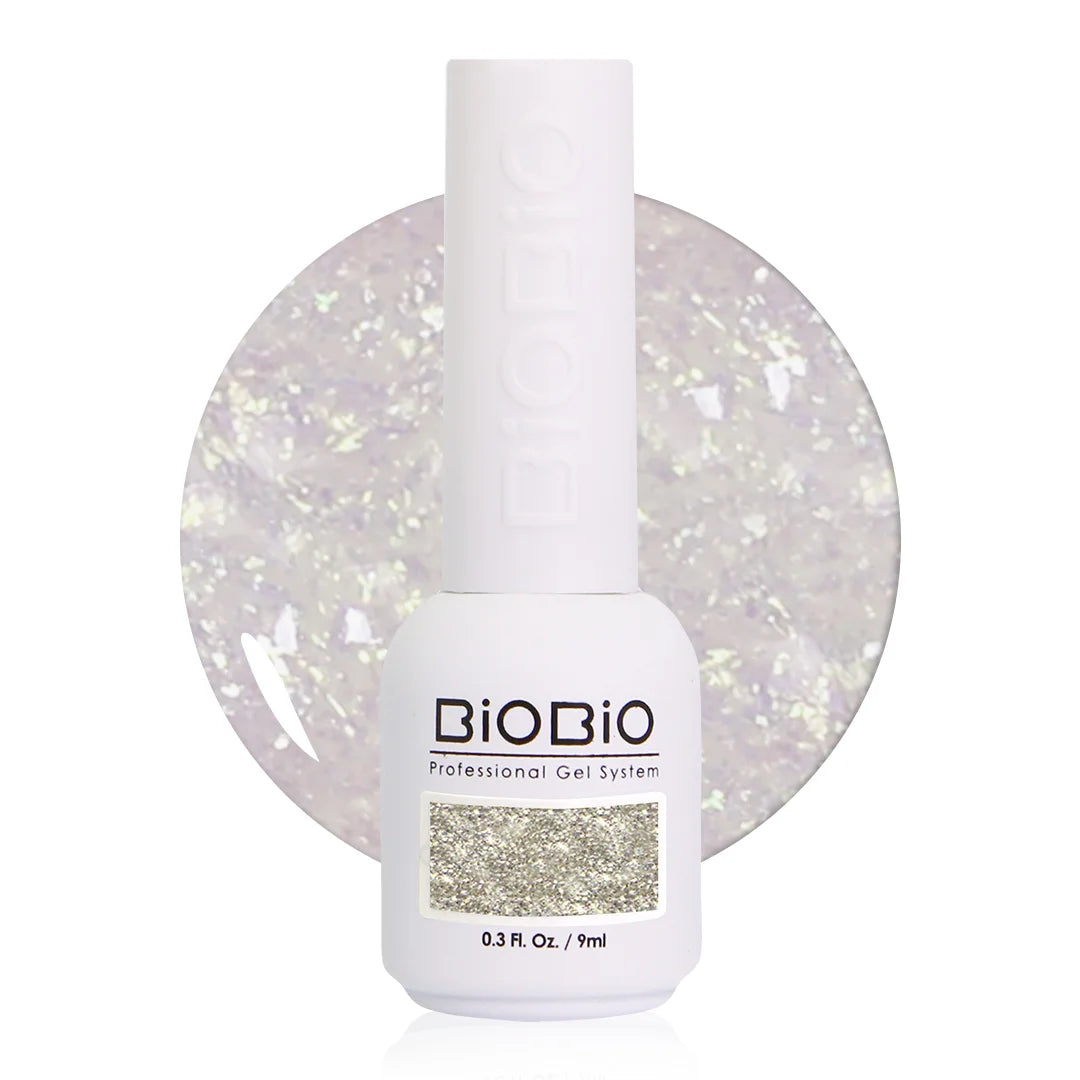 BioBio Glitter Nail Color Gel G120 Glitter Milky Sunset 9ml
