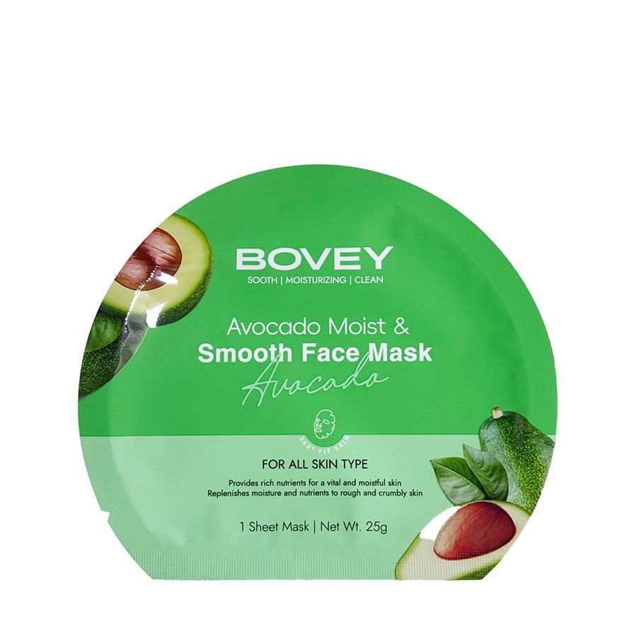 Bovey Avocado Moist & Smooth Face Mask25g (Box of 7 Pcs)