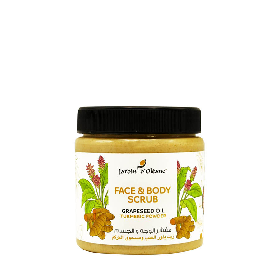 Face &amp; Body Scrub with Grapeseed Oil &amp; Turmetic Powder 500ml