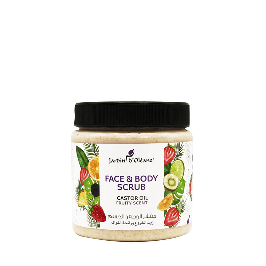 Face &amp; Body Scrub with Castor Oil &amp; Fruity Scent 500ml