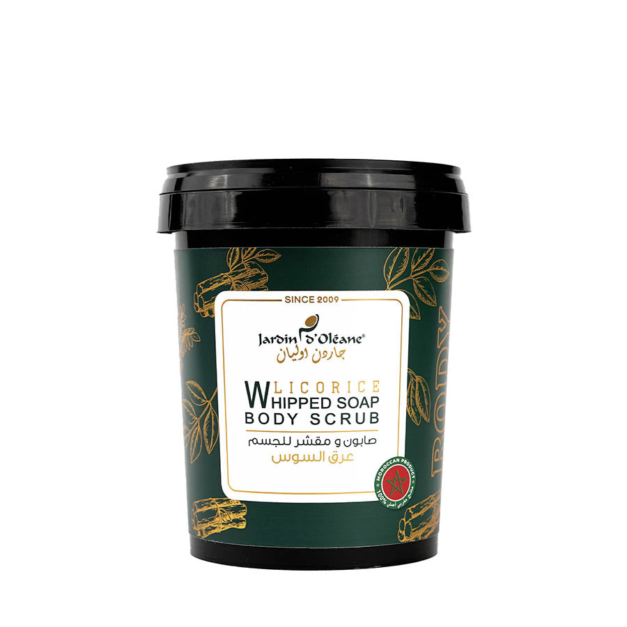 Licorice Whipped Soap Body Scrub with Argan Oil 500g