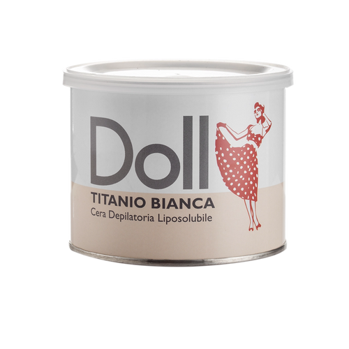Doll - Liposoluble Wax - Doll Bianca (White Titanium) Depilatory Liposoluble (Strip) Wax 400ml