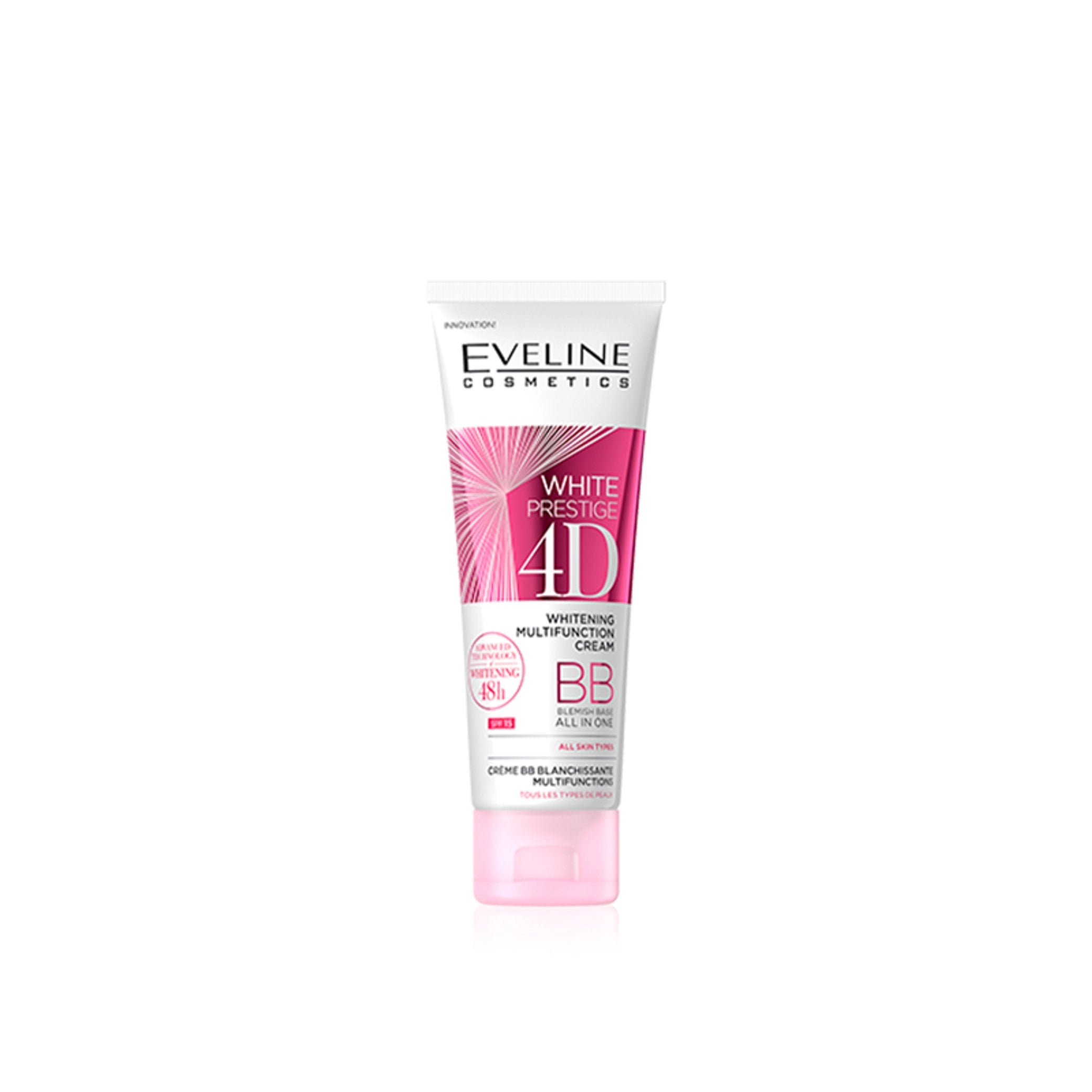 Eveline Cosmetics - Face Cream - White Prestige 4D All in One Whitening Multifunction BB Cream 50ml