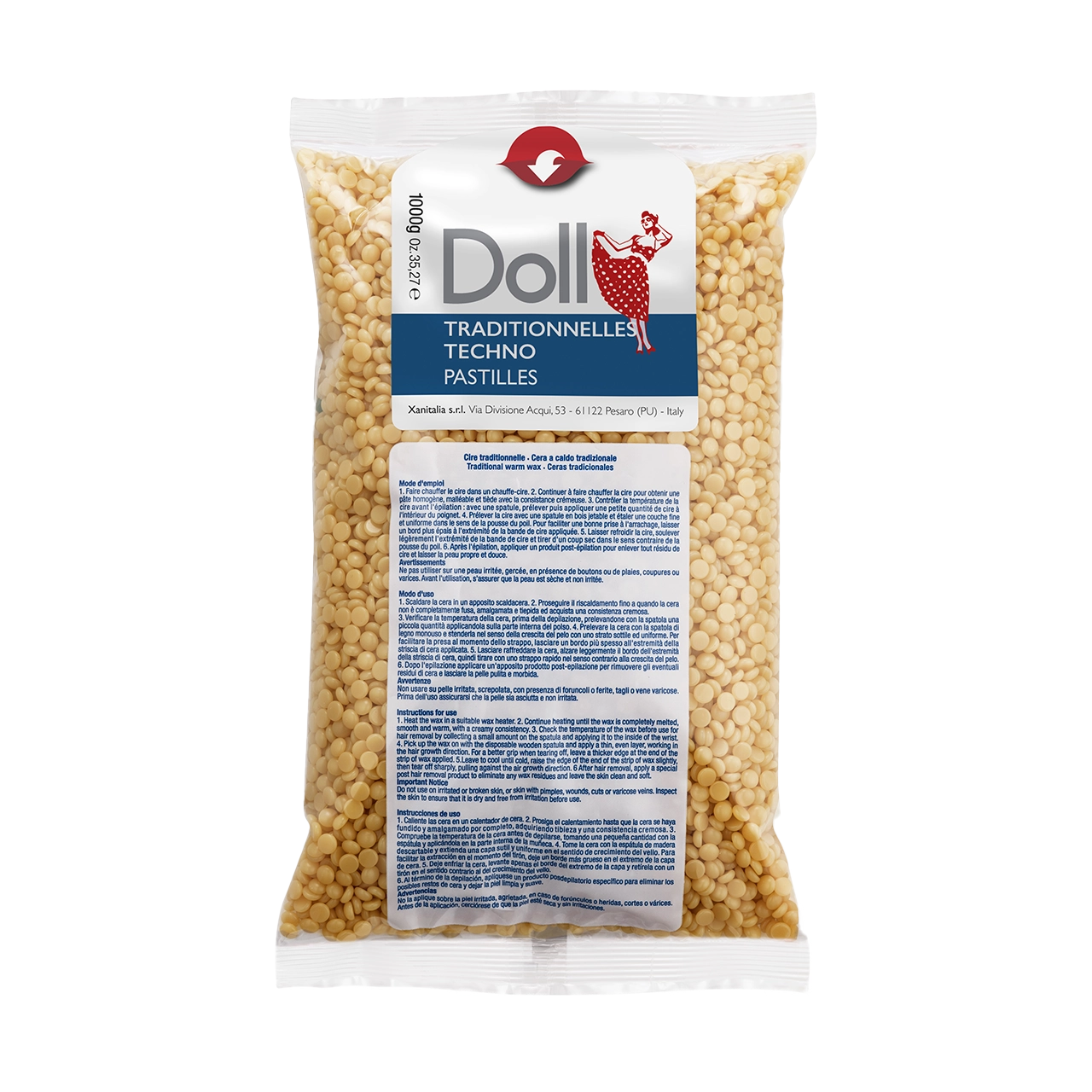 Doll - Wax Pastilles - Doll Gialla (Yellow) Non-strip Traditional Wax Pastilles 1kg