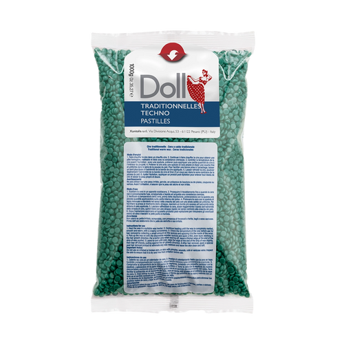 Doll - Wax Pastilles - Doll Green Clorofilla Non-strip Traditional Wax Pastilles 1kg