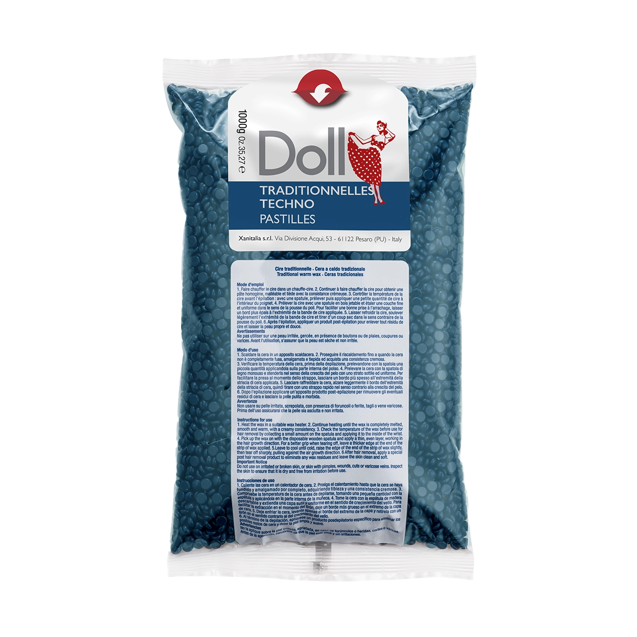 Doll - Wax Pastilles - Doll  Blue Azulene Non-strip Traditional Wax Pastilles 1kg