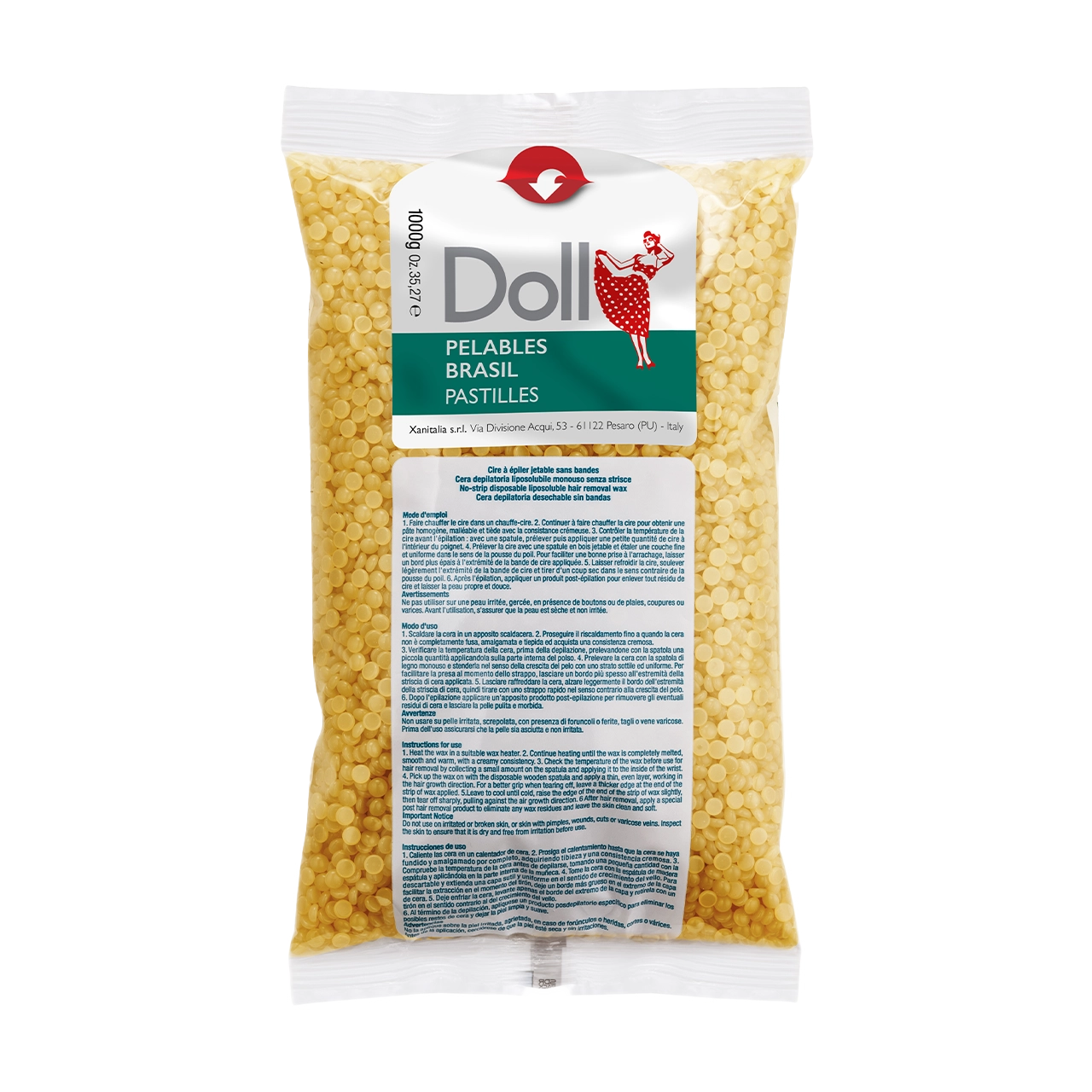 Doll - Pelable Wax - Doll Miel (Honey) Non-Strip Pelables Wax Pastilles 1kg