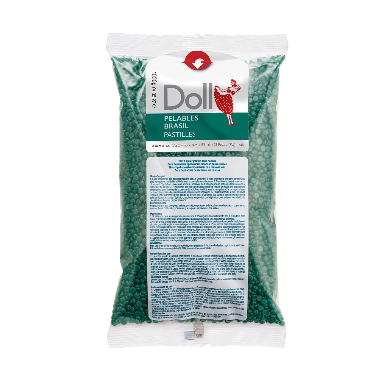 Doll - Pelable Wax - Doll Chlorophylle Non-Strip Pelables Wax Pastilles 1kg