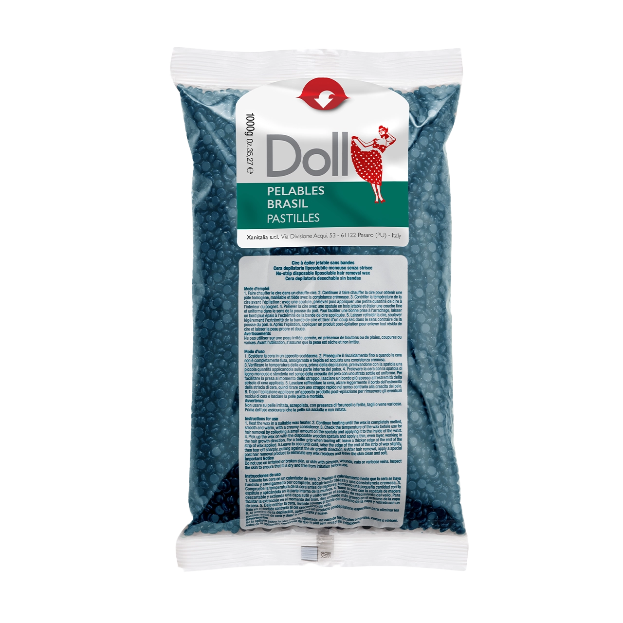 Doll - Pelable Wax - Doll Azulene Non-Strip Pelables Wax Pastilles 1kg