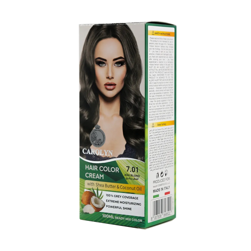 Carolyn - Hair Color - Carolyn Hair Color Cream Kit with Shea Butter & Coconut Oil 7.01 Ash Blond