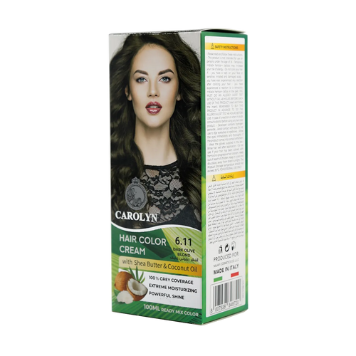 Carolyn - Hair Color - Carolyn Hair Color Cream Kit with Shea Butter & Coconut Oil 6.11 Dark Olive Blond