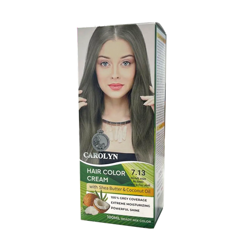 Carolyn - Hair Color - Carolyn Hair Color Cream Kit with Shea Butter & Coconut Oil 7.13 Olive Ash Blond