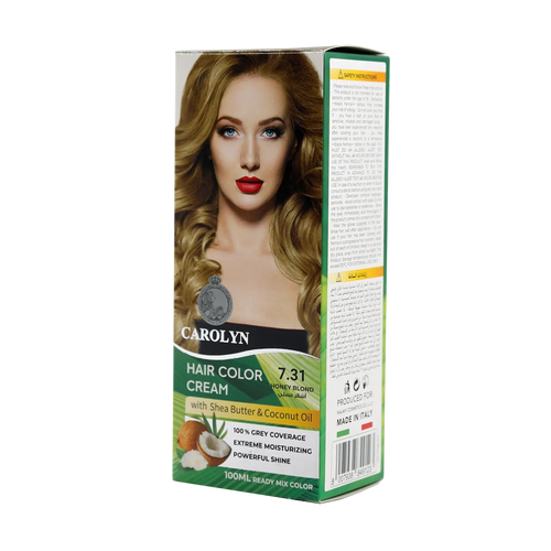 Carolyn - Hair Color - Carolyn Hair Color Cream Kit with Shea Butter & Coconut Oil 7.31 Honey Blond