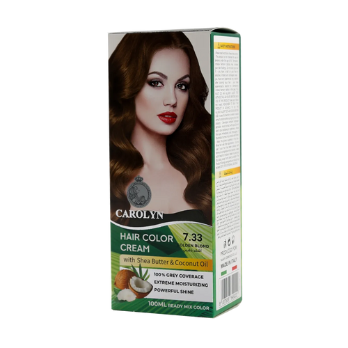Carolyn - Hair Color - Carolyn Hair Color Cream Kit with Shea Butter & Coconut Oil 7.33 Golden Blond