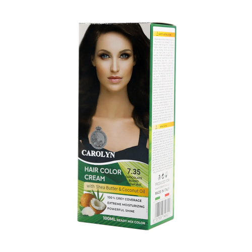 Carolyn - Hair Color - Carolyn Hair Color Cream Kit with Shea Butter & Coconut Oil 7.35 Chocolate Blond