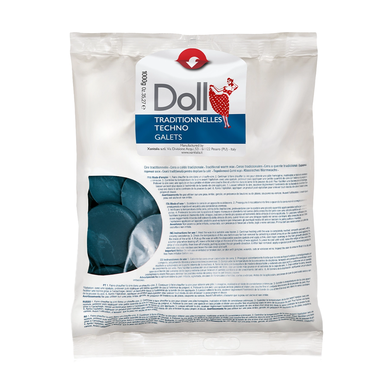Doll - Pelable Wax - Doll Azulene Non-Strip Wax Galets 1kg