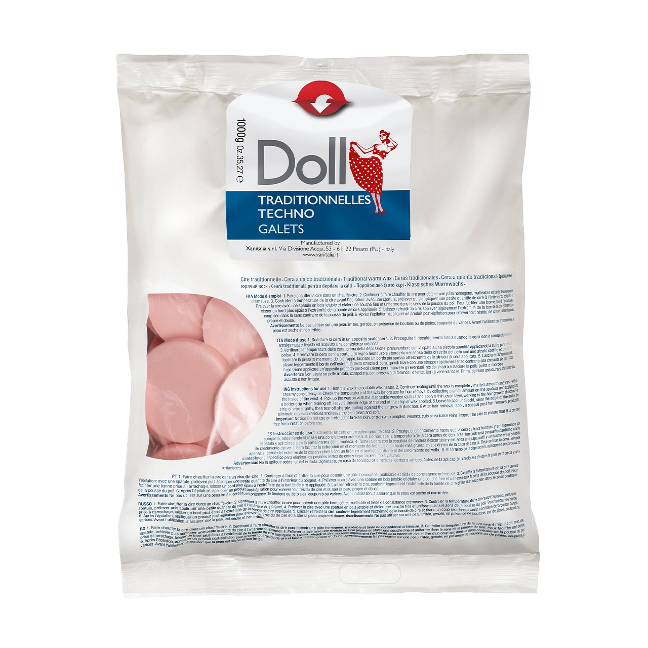 Doll - Pelable Wax - Doll Rose Non-Strip Wax Galets 1kg