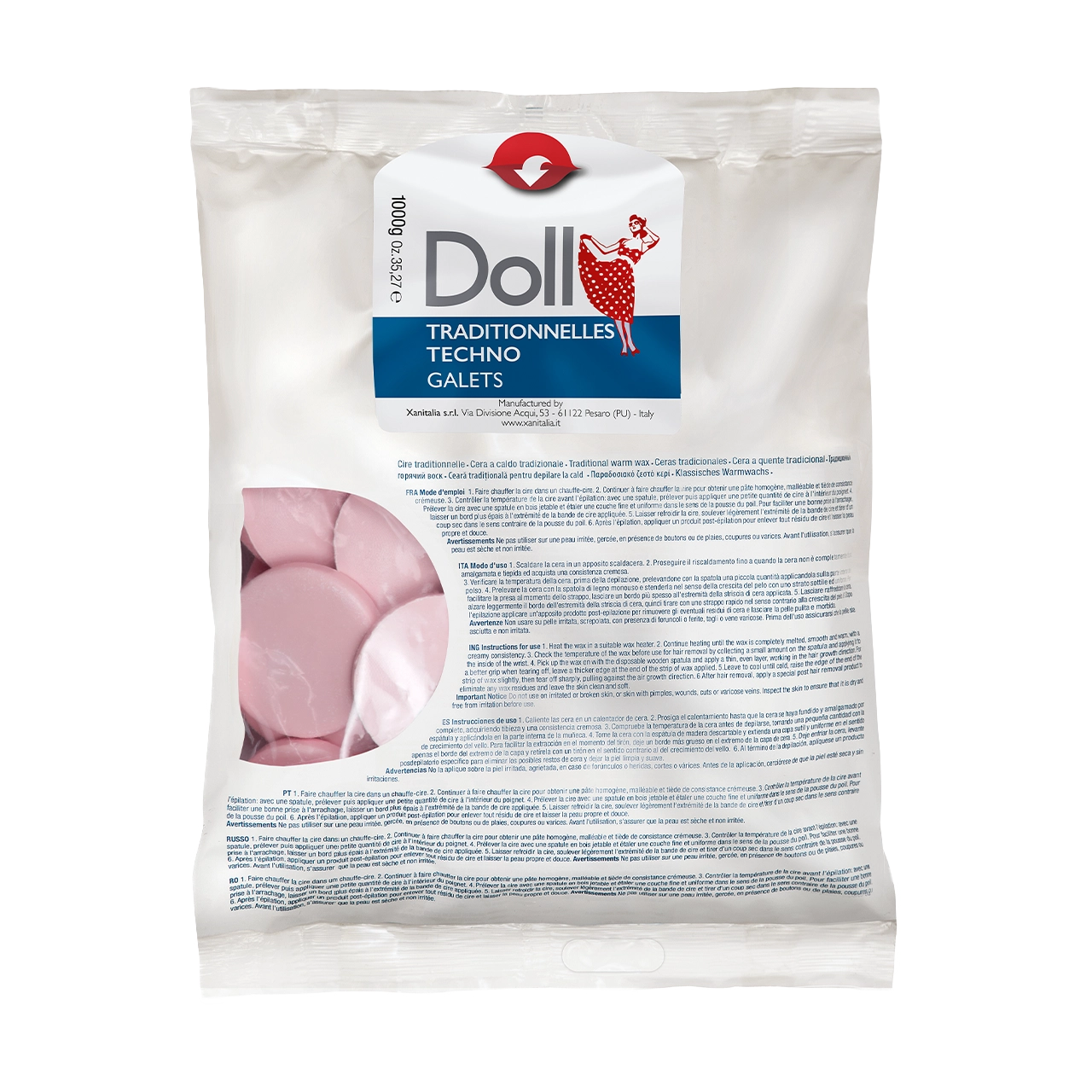 Doll - Pelable Wax - Doll Mauve Jasmine Non-Strip Wax Galets 1kg