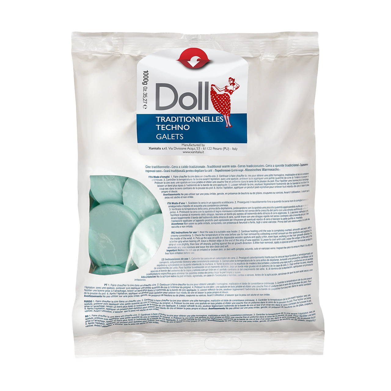 Doll - Pelable Wax - Doll Aloe vera Non-Strip Wax Galets 1kg