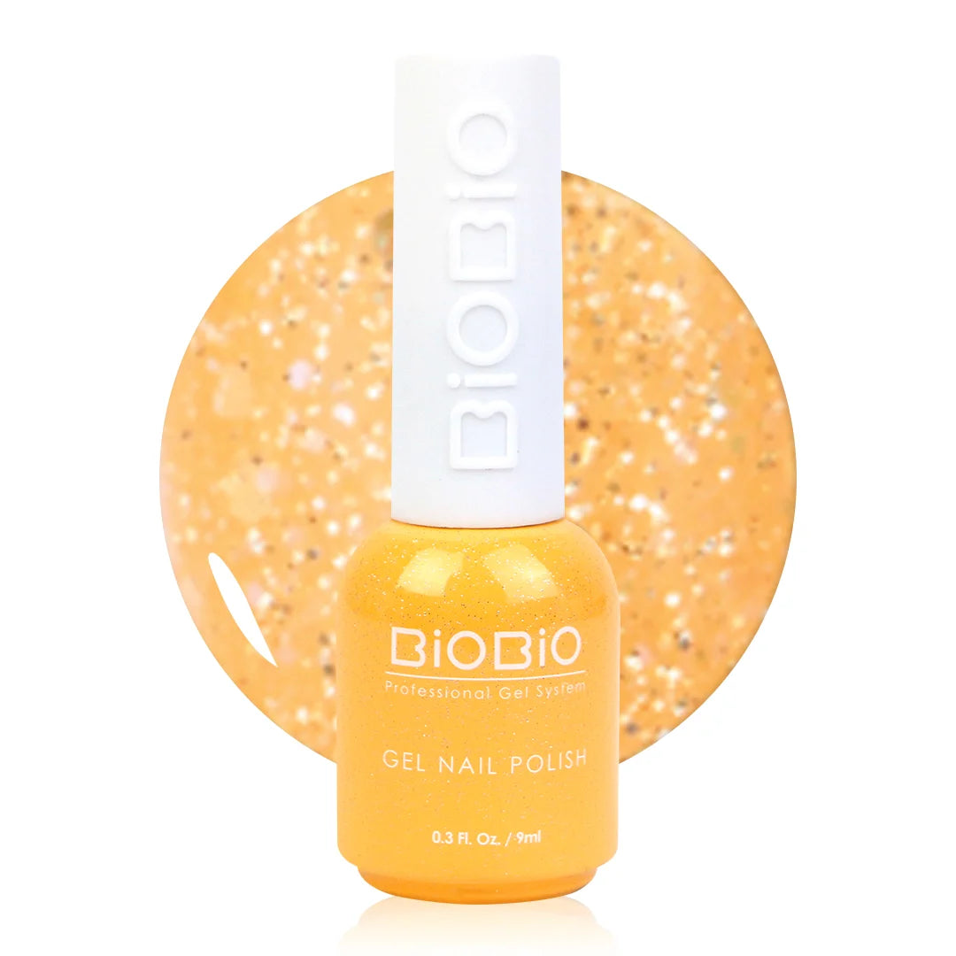 BioBio Glitter Nail Color Gel G108 Saekomdalkom Apricot 9ml