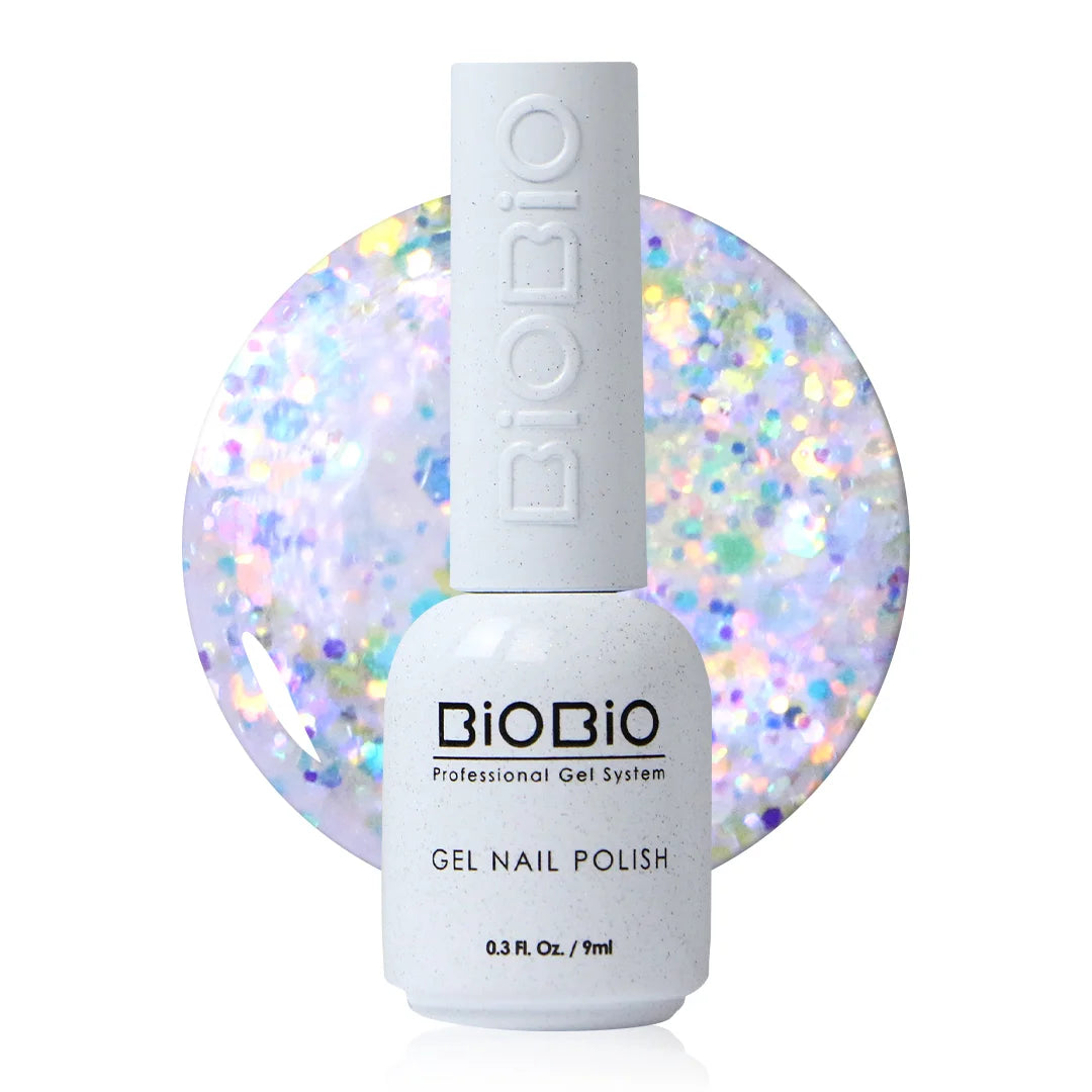 BioBio Glitter Nail Color Gel G125 Glitter Extream Opal 9ml