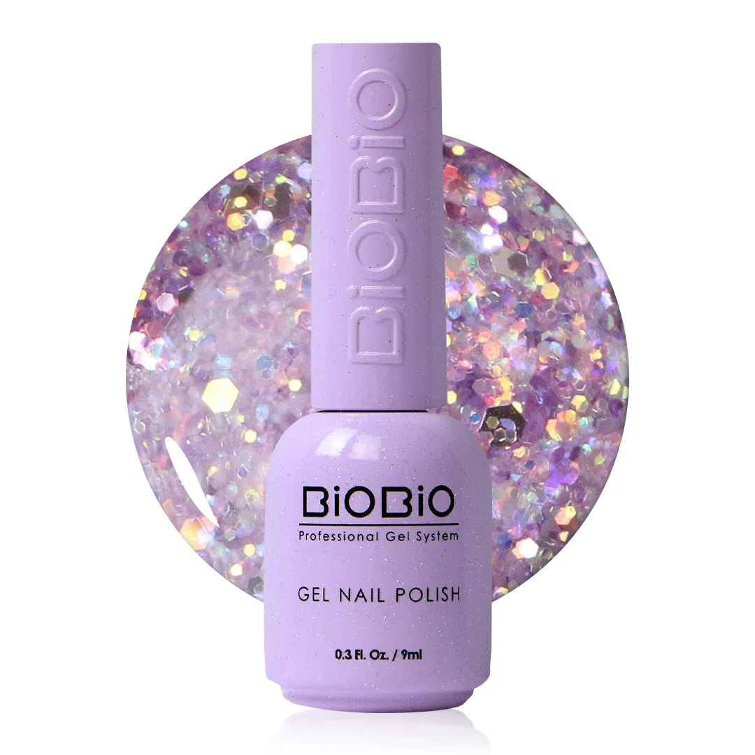 BioBio Glitter Nail Color Gel G126 Glitter Extream Quartz 9ml