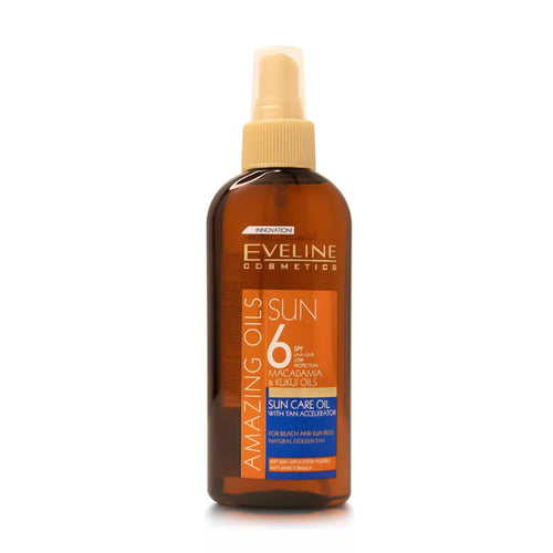 Eveline Cosmetics - Oil - Amazing Oils Dry Sun Oil With Tan Accelerator SPF6 150ml