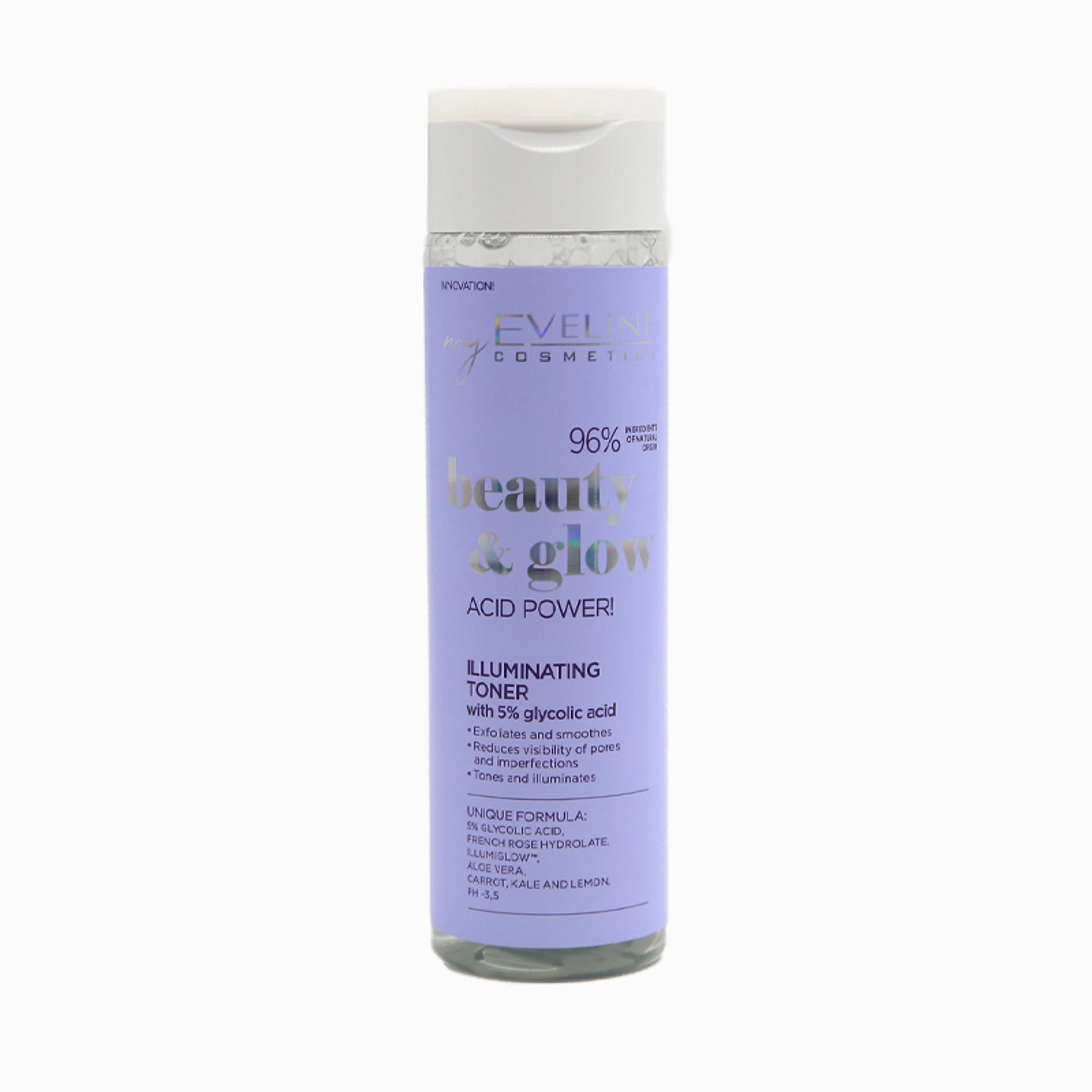 Eveline Cosmetics - Toner - Beauty & Glow Illuminating Toner with 5% Glycolic Acid 200ml
