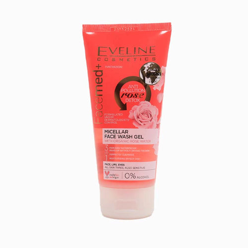 Eveline Cosmetics - Face Wash - FaceMed+ Micellar Face Wash Gel with Organic Rose Water 150ml