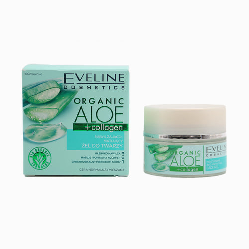 Eveline Cosmetics - Gel - Organic Aloe + Collagen Moisturizing and Mattifying Face Gel 50ml