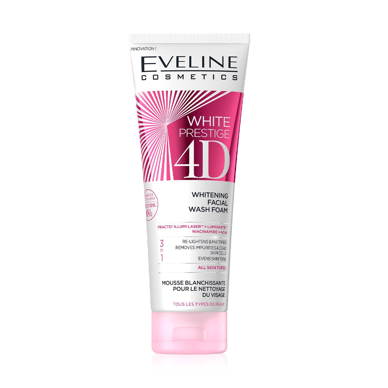 Eveline Cosmetics - Face Wash - White Prestige 4D 
Facial Wash Foam 100ml