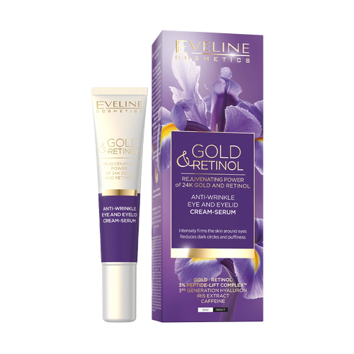 Eveline Cosmetics - Serum - Gold & Retinol Anti-wrinkle  Eye & Eyelid Cream-Serum 20ml