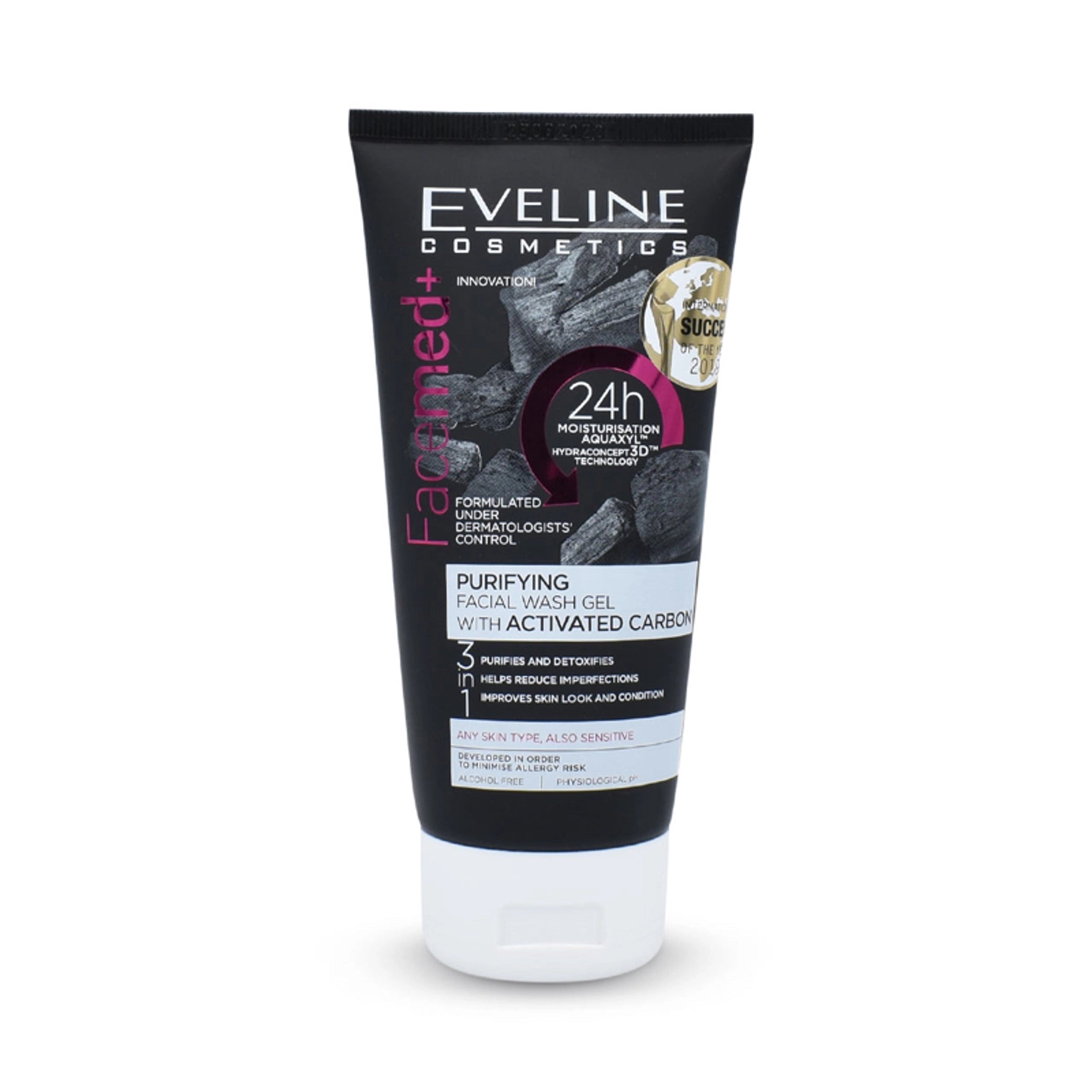 Eveline Cosmetics - Face Wash - Facemed+ Purifying Activated Carbon Facial Wash Gel 150ml