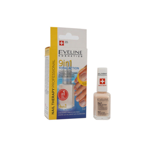 Eveline Cosmetics - Nail Treatment - Nail Therapy 9in1 Total Action Toe Nail Conditioner 12ml