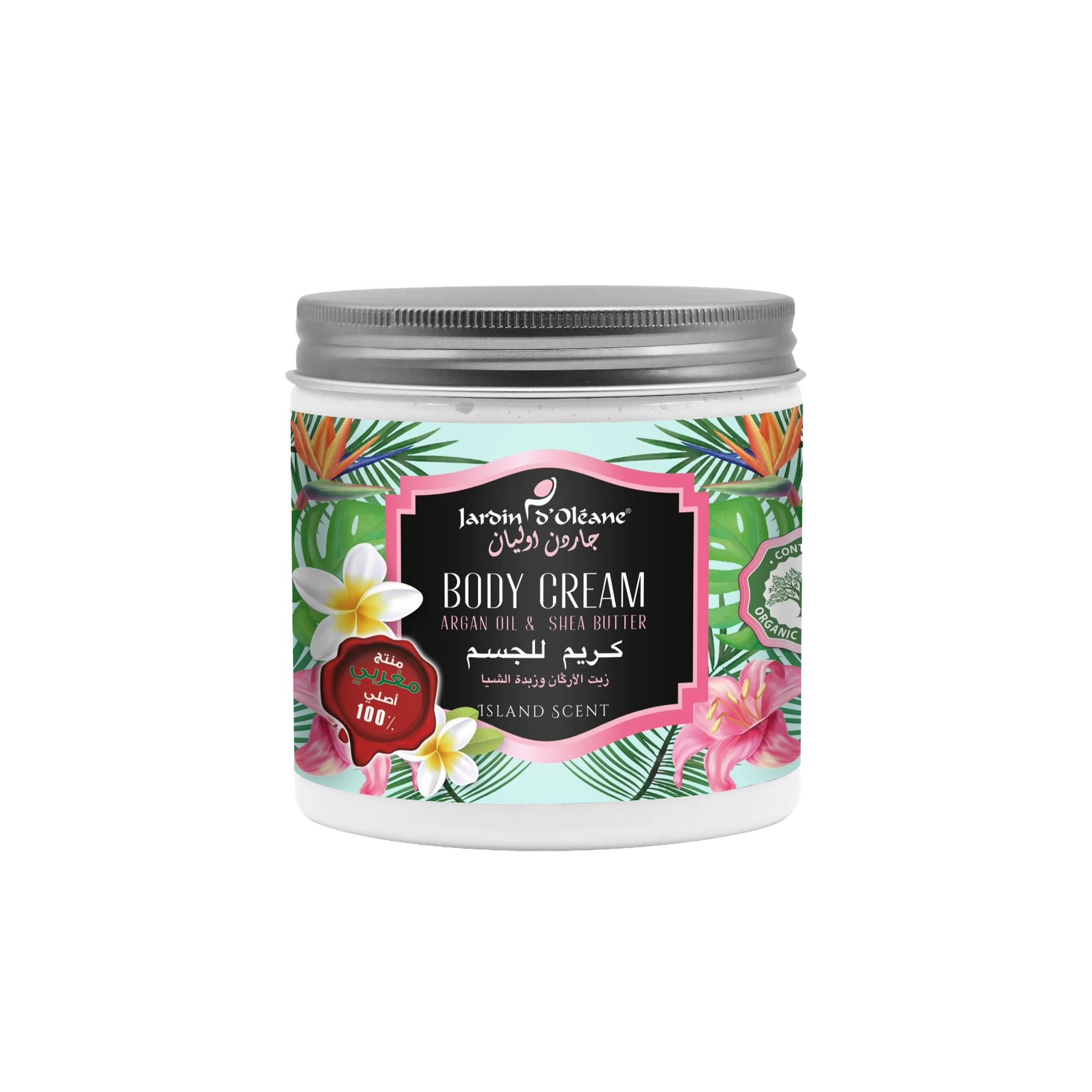 Jardin D'oleane - Cream - Body Cream with Argan Oil & Shea Butter - Island Scent 500ml