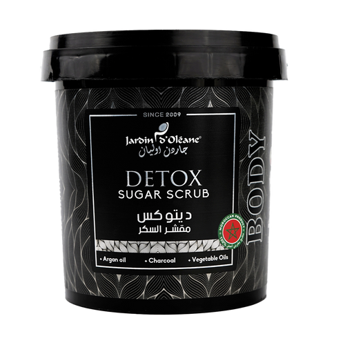 Jardin D'oleane - Scrub - Jardin D'oleane Detox Sugar Scrub with Charcoal and Argan Oil 600g