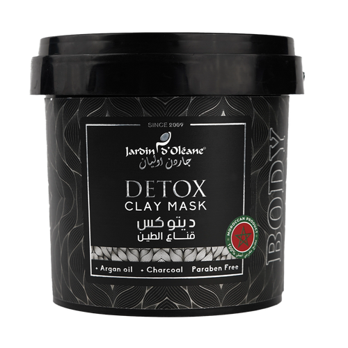 Jardin D'oleane - Mask - Detox Clay Mask with Argan Oil and Charcoal 500g