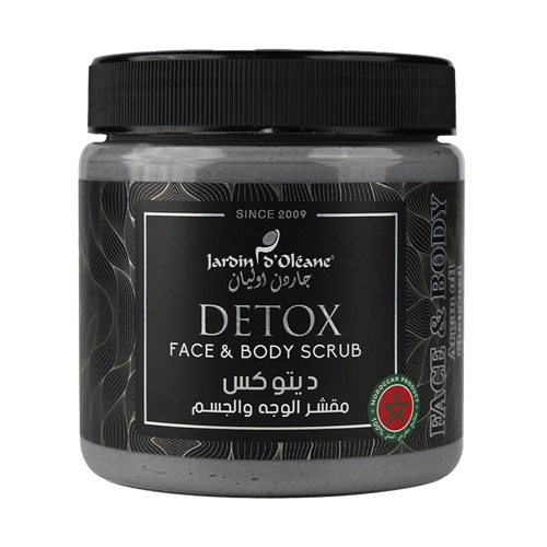 Jardin D'oleane - Scrub - Jardin D'oleane Detox Face & Body Scrub with Charcoal and Argan Oil 500ml