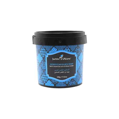 Jardin D'oleane - Soap - Moroccan Black Soap wih Atlas Cedar Essential Oil 500g