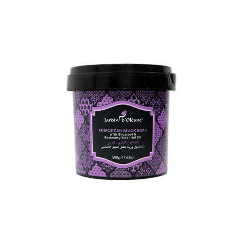 Jardin D'oleane - Soap - Jardin D'oleane Moroccan Black Soap with Ghassoul & Rosemary Essential Oil 500g