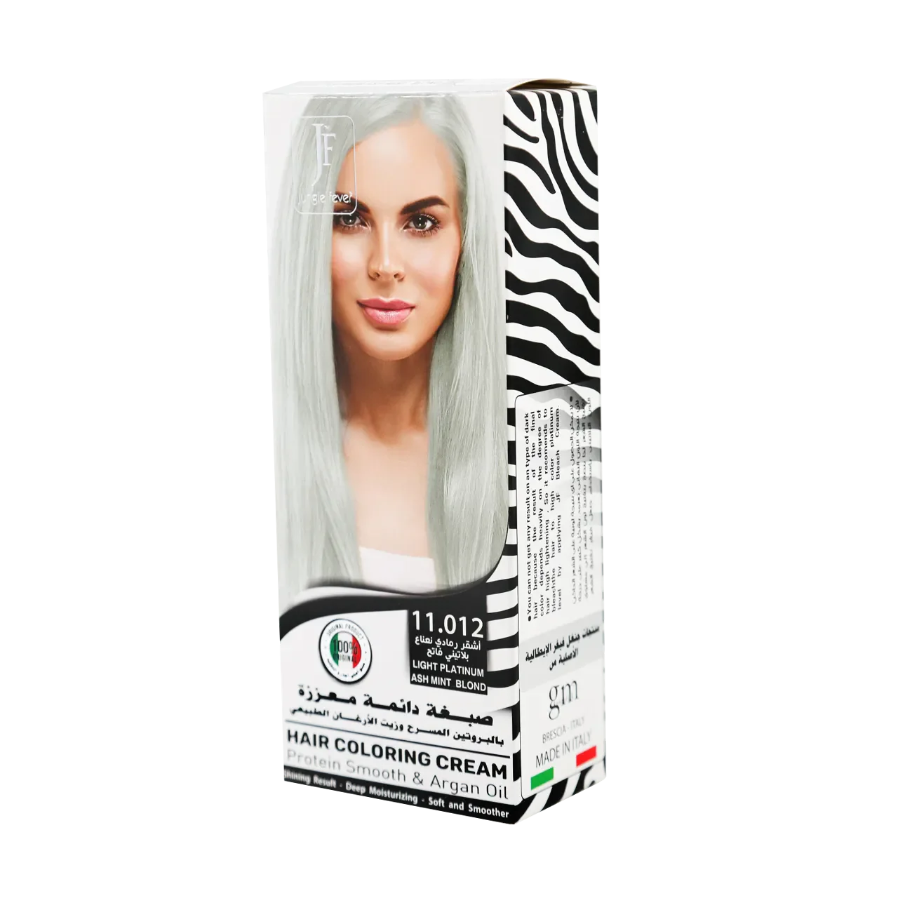Jungle Fever - Hair Color Kit - Hair Coloring Cream Kit 11.012 Light Platinum Ash Mint Blond