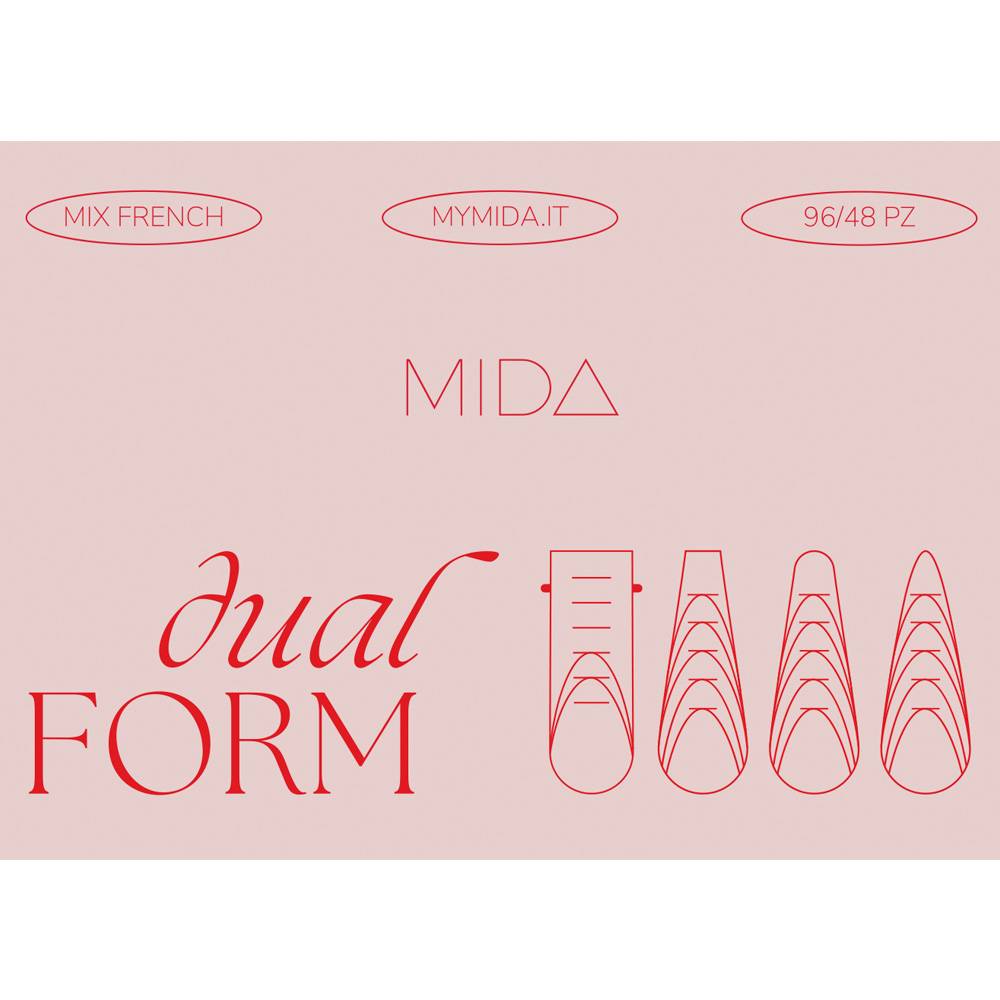 Mida Dual Form Box - Mix French (96 Tips &amp; 48 Stickers)