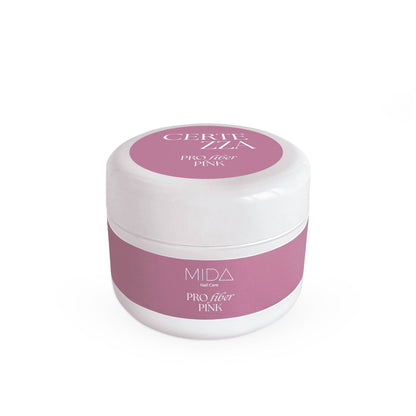 Mida Pro Fiber Gel Pink Builder Gel with Fiberglass - 15ml