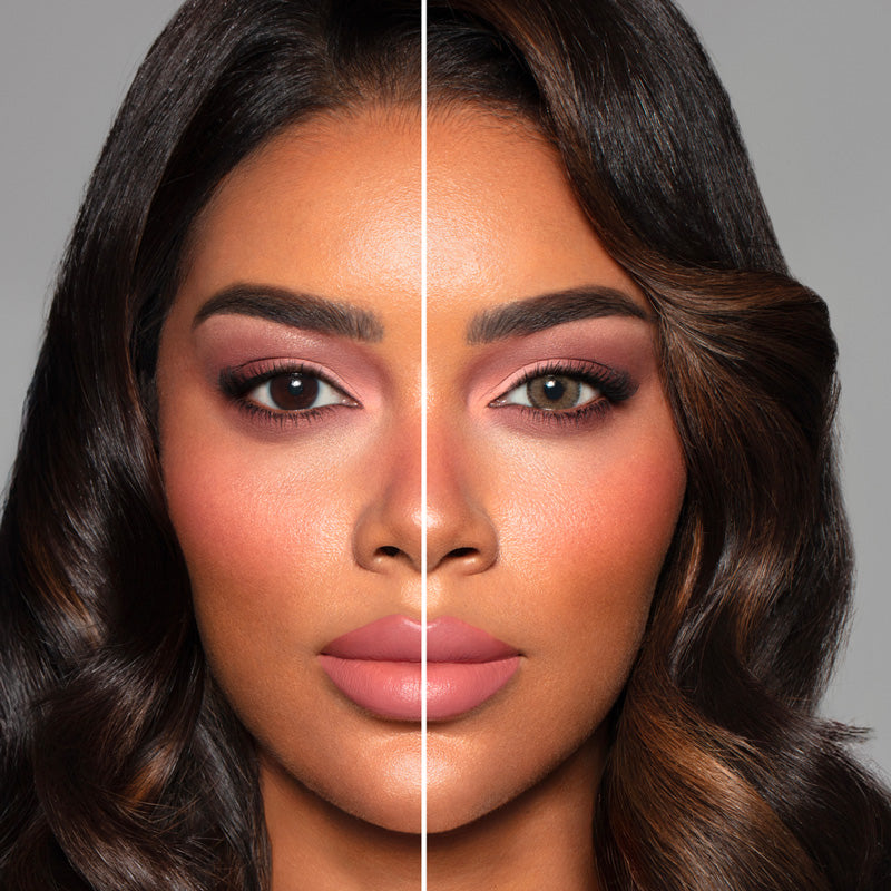 Melanina Colored Lenses Dubai comparison of a irl wearing only one lens