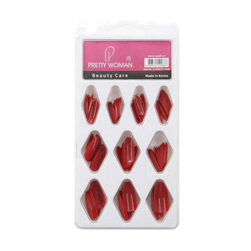 Pretty Woman - Nail Care - Red Nail Tips Set (100 Tips) TR-15RB