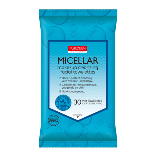 Purederm - Cleansing Towelettes - Micellar Make-up Cleansing Facial Towelettes