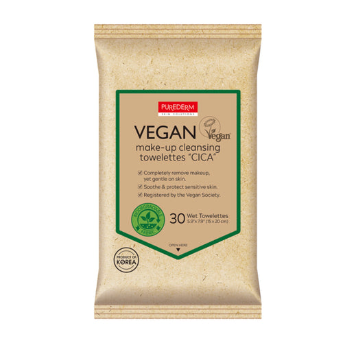 Purederm - Cleansing Towelettes - Vegan Cica Make-up Cleansing Towelettes