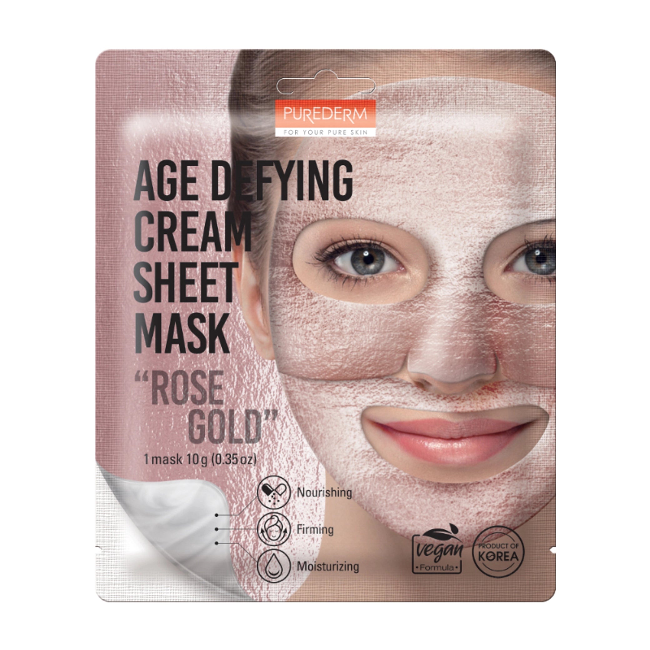 Purederm - Mask - Age Defying Cream Rose Gold Sheet Mask 10G