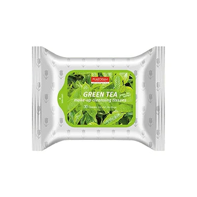 Purederm - Cleansing Towelettes - Green Tea Make up Cleansing Tissues (30 Tissues)